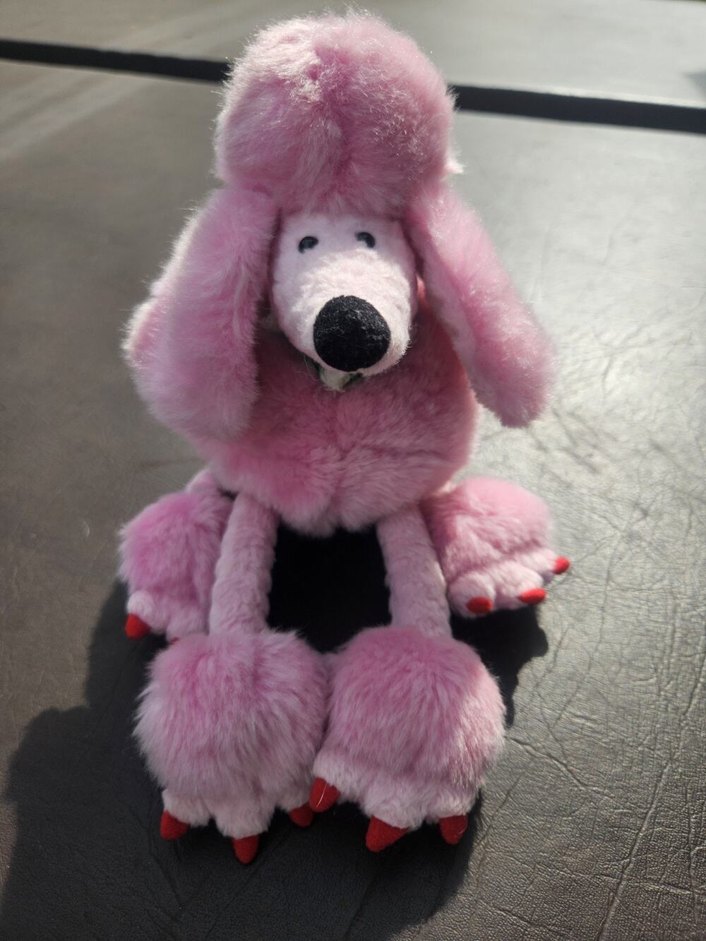 Manhattan Toy Gigi Pink Poodle Plush Dog Floppy Figure w/Red Nails